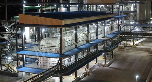 6000噸壓榨生產線由邁安德提供設計、制造、智能化控制和整套生產線安裝交付